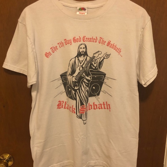 BLACK SABBATH White Graphic T-Shirt Fruit of the Loom size M 100% cotton 2005 - Picture 4 of 16